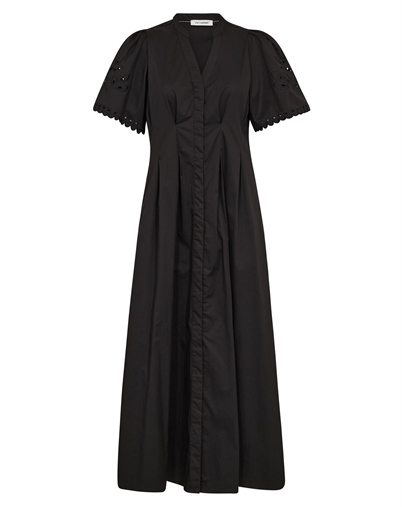 Co'Couture - Poppy CC Emb Pleat Kjole - Black